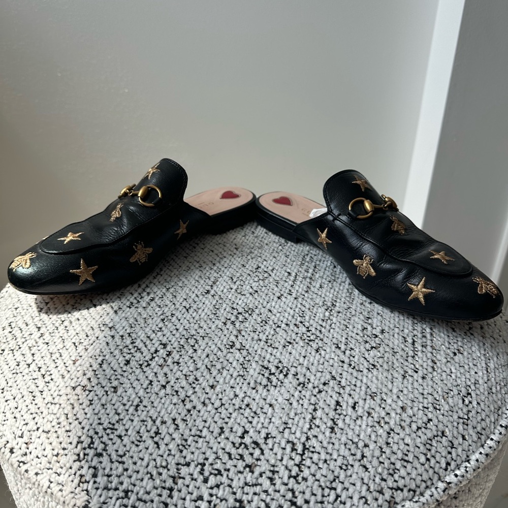 Gucci 1955 Horsebit Accent Leather Mule